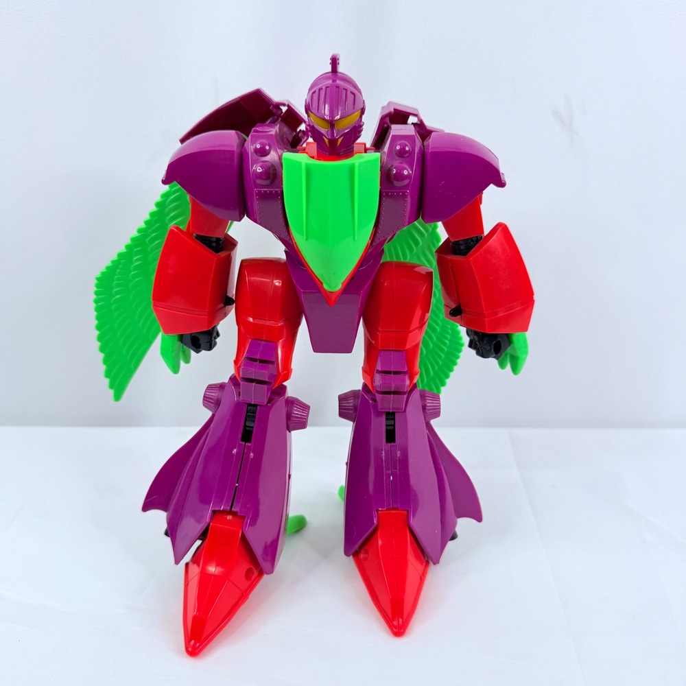 Vintage 1984 Zima Robot Action Figure Purple Red Green Winged Mecha Macau